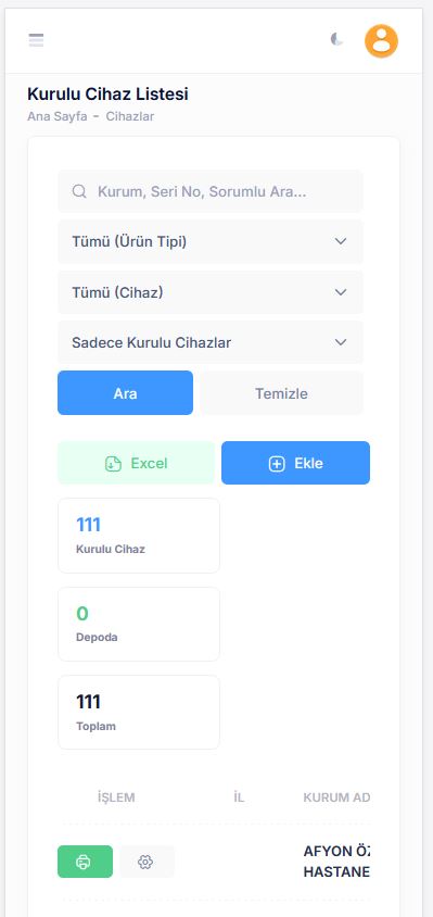 Kurulu Cihazlarım